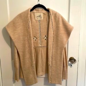 Angel of the North Size Small 100% Wool Cardigan